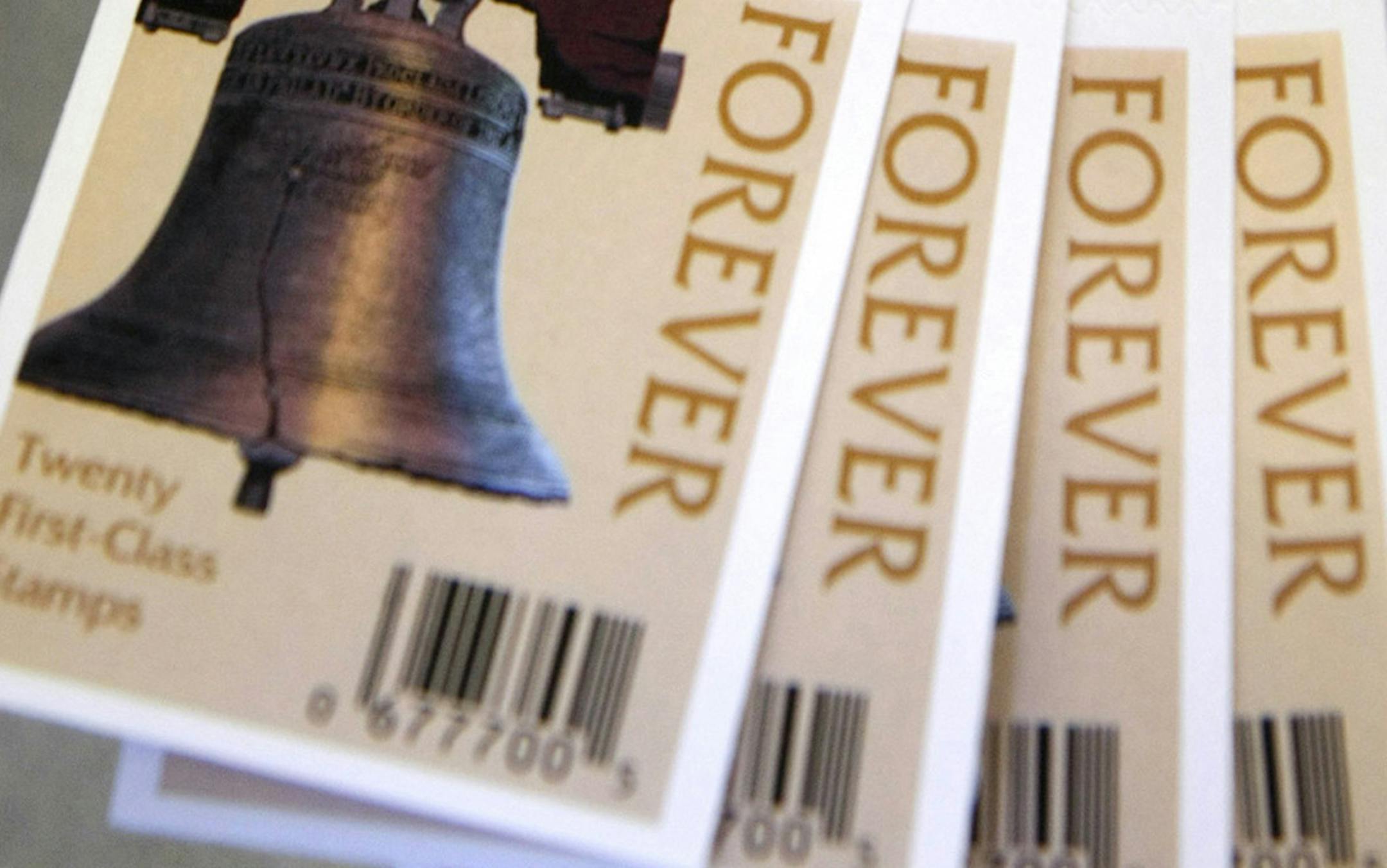 2009 photo: Forever stamps sold by the Postal Service. a