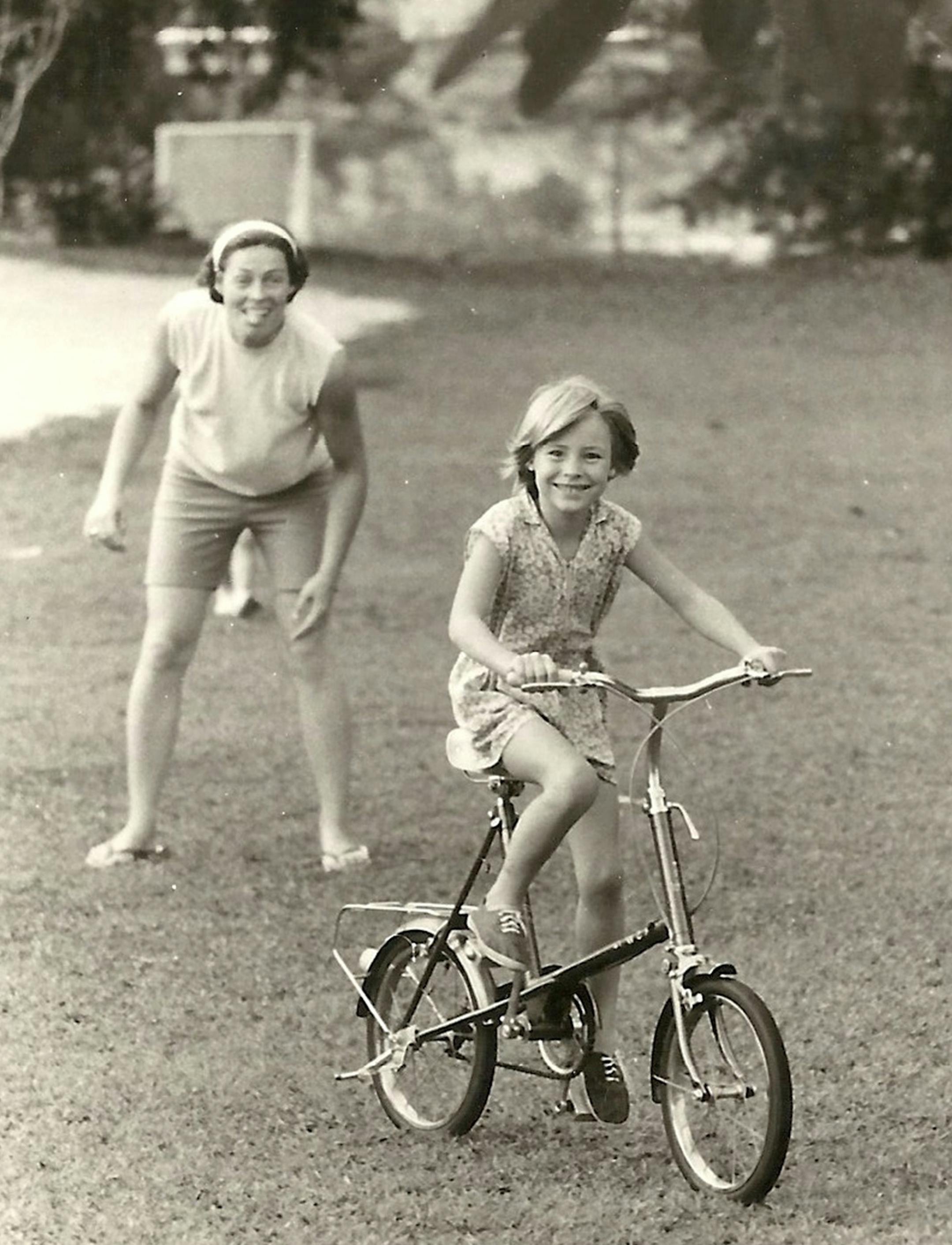 This is a favorite memory for Karen Travis of Eden Prairie: Mom Joanne Pederson, who now lives in Roseville, teaching her how to ride a bike. "I was scared, but she was determined," says Karen. "She's been holding me up (and letting go, when the moment's right), all my life." [focus051417