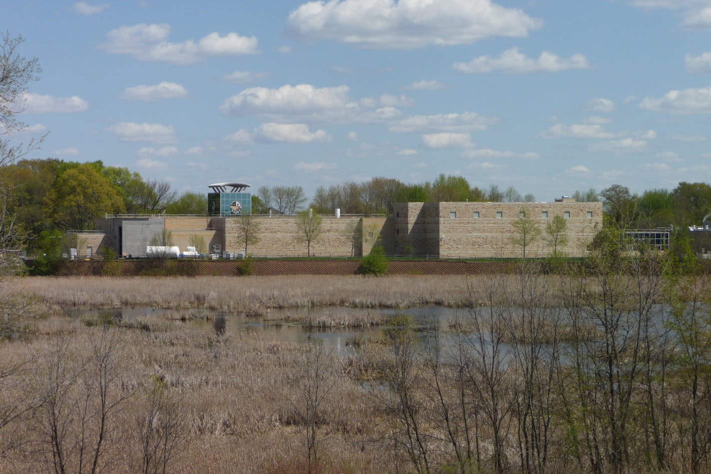 The wastewater treatment plant at the Shakopee Mdewakanton Sioux Community. Treated wastewater from the facility irrigates land around the reservation.