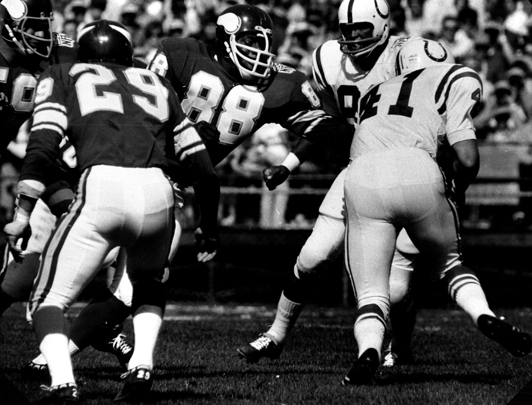Alan Page was a Hall of Fame defensive tackle and member of the Vikings' vaunted Purple People Eaters' defense.