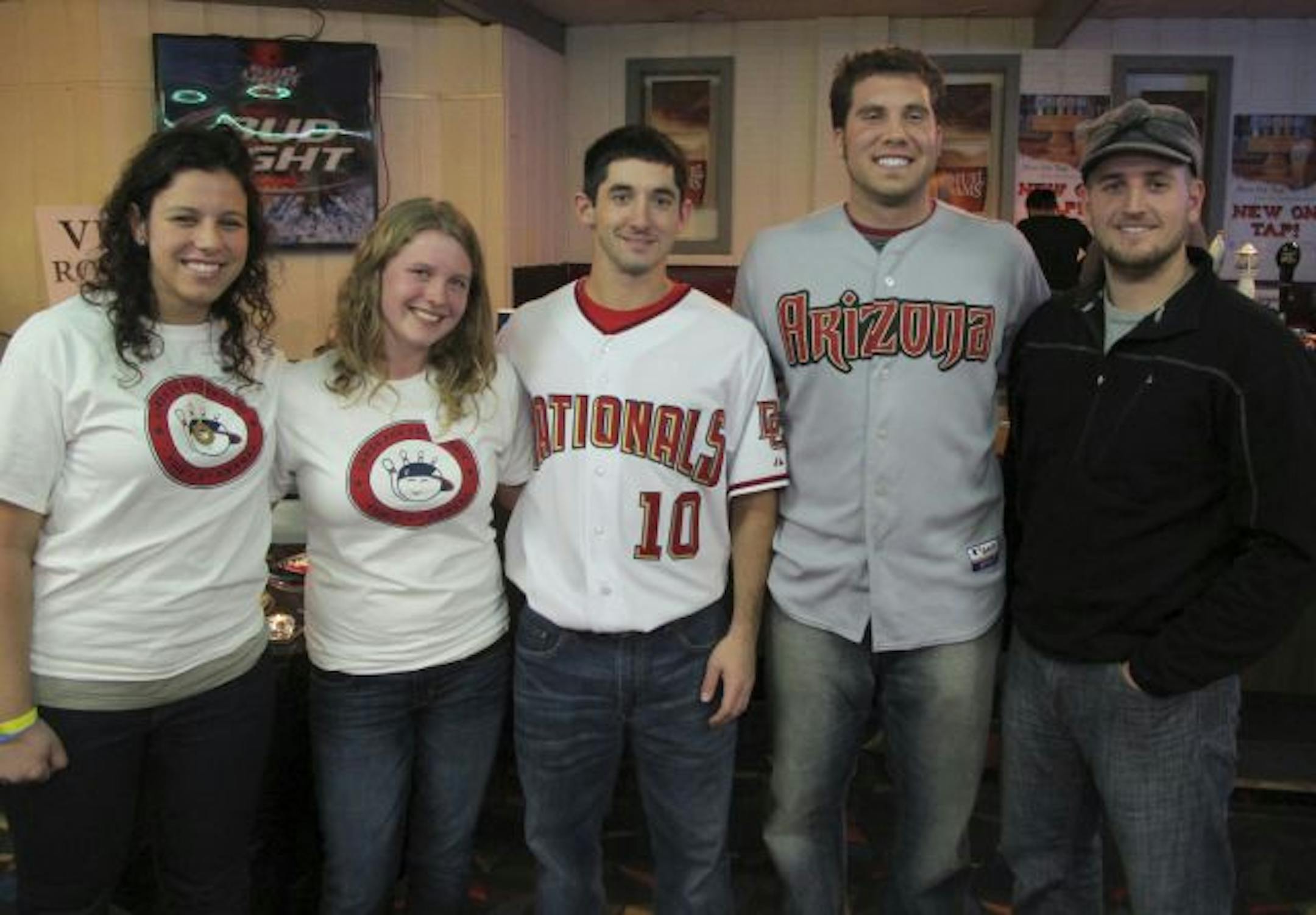 Sarah Pritzker, Samantha Progue, Dan Lyons of the Washington Nationals, Reid Mahon of the Arizona Diamondbacks and Glen Perkins of the Minnesota Twins.
