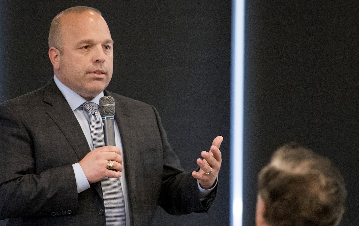 St. Paul Chief of Police Todd Axtell spoke during a community conversation at the Wilder Foundation.