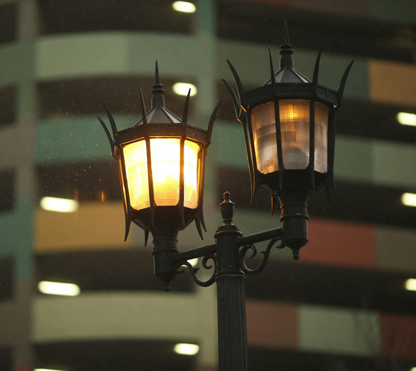 A streetlight on Minnehaha Parkway.