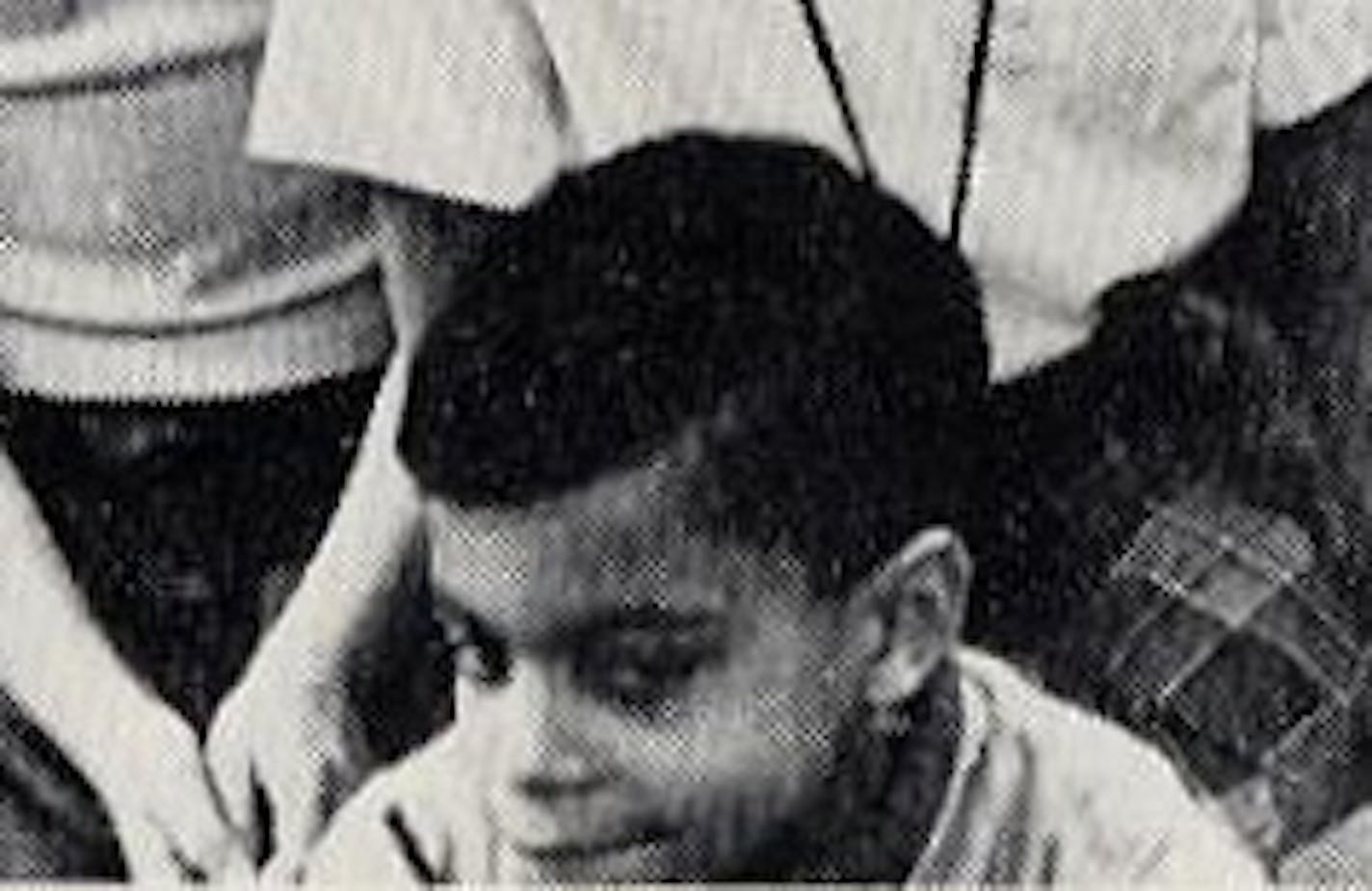 Prince, at 10 years old, at the bottom of a yearbook photo from John Jay Elementary School in Minneapolis.