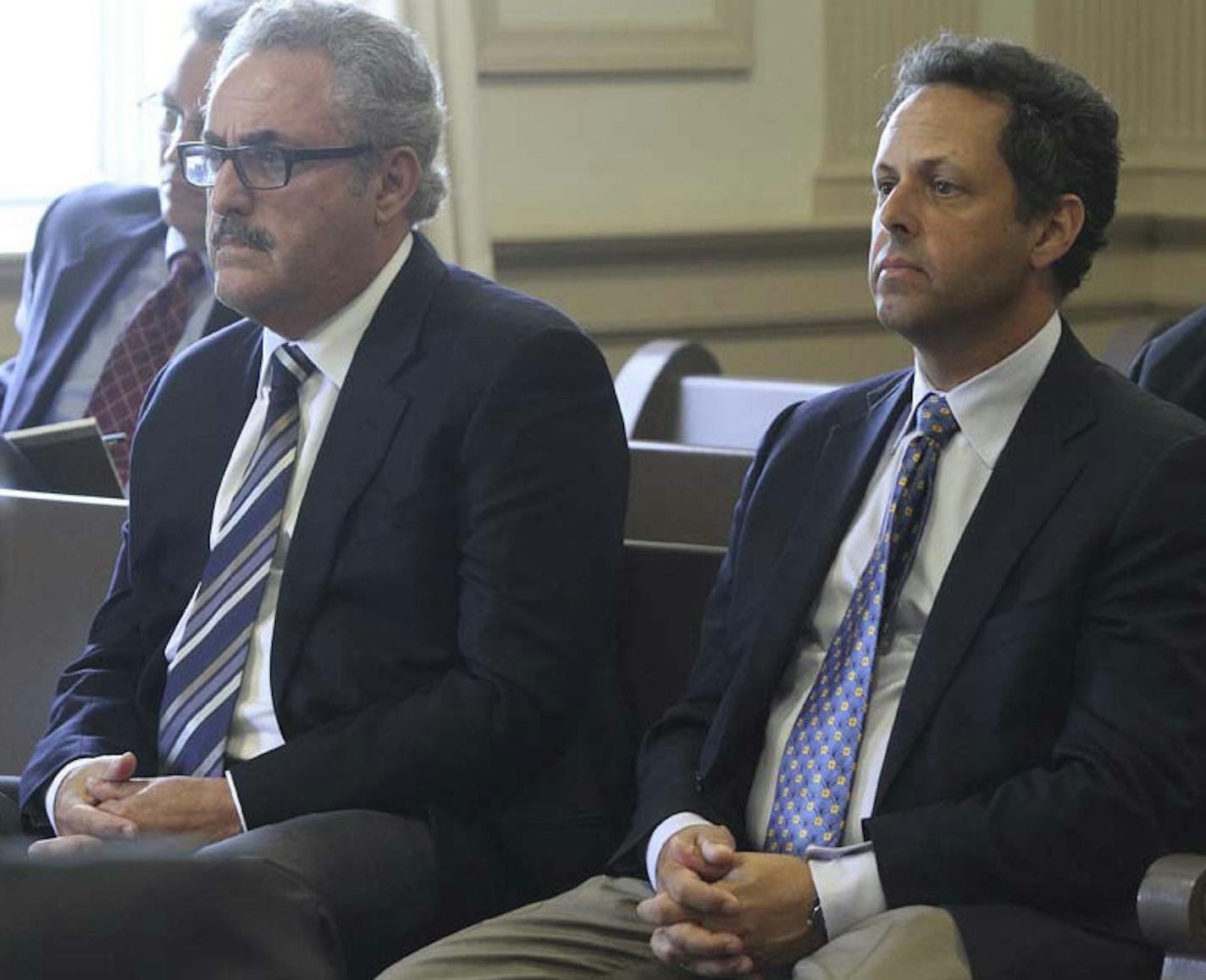 From left, Zygi, Mark and Leonard Wilf listened to a New Jersery judge&#x2019;s decision Aug. 5 in a 21-year-old lawsuit.