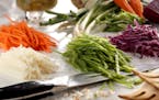 Though most slaws you'll encounter are shredded with a grater or food processor, a sharp knife makes a beautifully thin julienne of myriad vegetables.