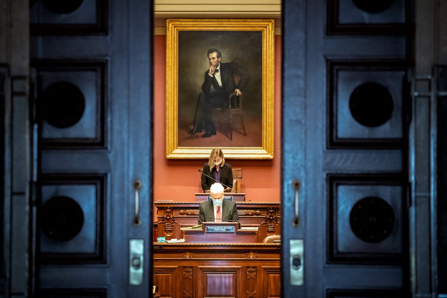 At the start of the June special session of the Minnesota Legislature, House Speaker Melissa Hortman, DFL-Brooklyn Park called for members to stand in silence and bow their heads.