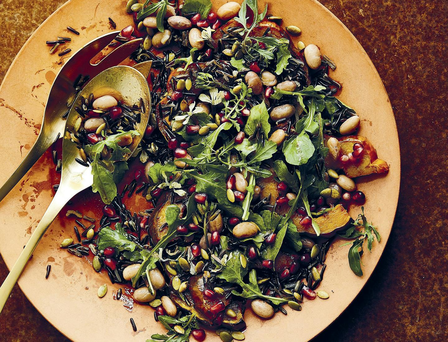 Winter Salad With Cranberry, Beans, Squash and Pomegranate, from "Cool Beans." by Joe Yonan (Ten Speed Press, 2020).