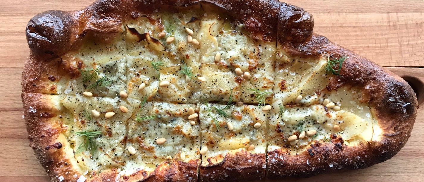 Pear, pine nut and Gorgonzola pizza from Boludo (photo provided)