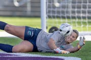 Minnesota Aurora goalkeeper Sarah Fuller practiced at the TCO Performance Center in Eagan, preparing for Thursday’s opener.