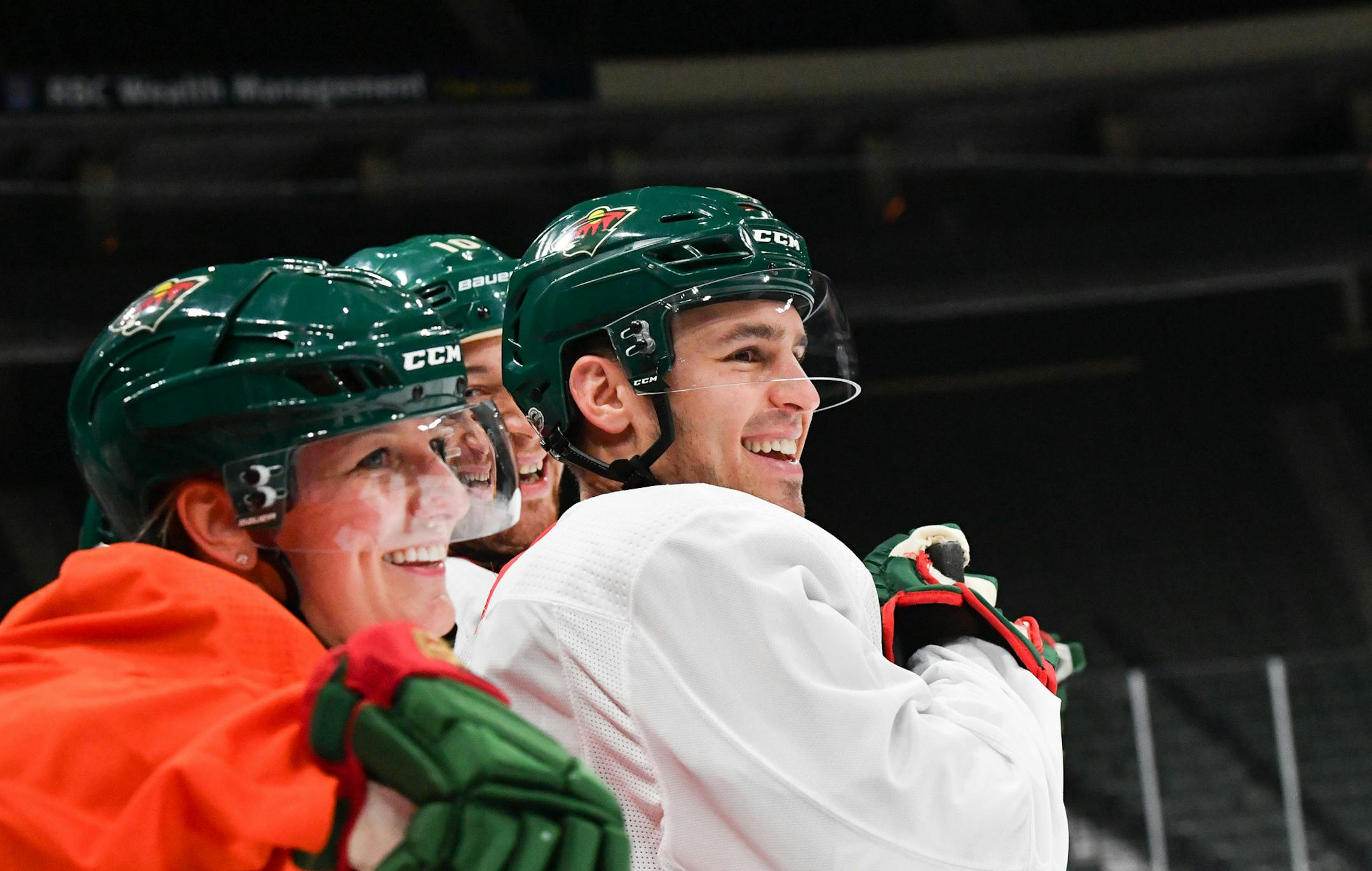 U.S. Olympian Krissy Wendell-Pohl practiced with the Minnesota Wild and Zach Parise was back at practice Friday, skating with the Wild during his recovery from back surgery. ] GLEN STUBBE • glen.stubbe@startribune.com Friday, December 15, 2017 In celebration of the second annual Minnesota Wild Girls Hockey Weekend, former Golden Gopher women's hockey player and U.S. Olympian Krissy Wendell will practice with the Minnesota Wild