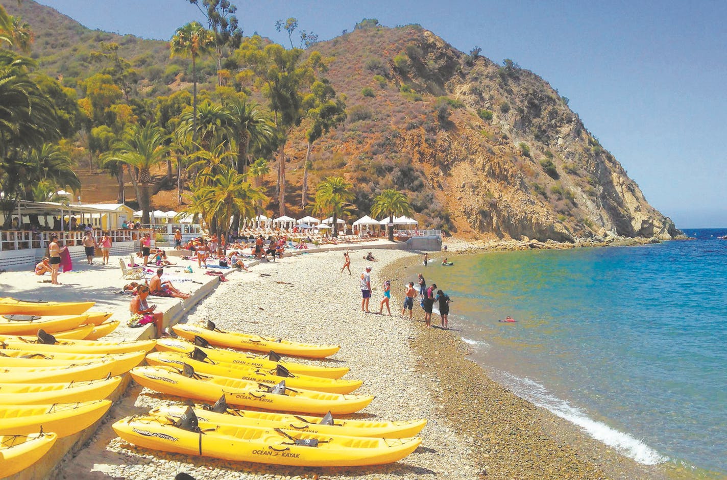 Kayaks, paddleboards and more can be rented at Descanso Beach on Catalina Island. (Doug Hansen/San Diego Union-Tribune/TNS)