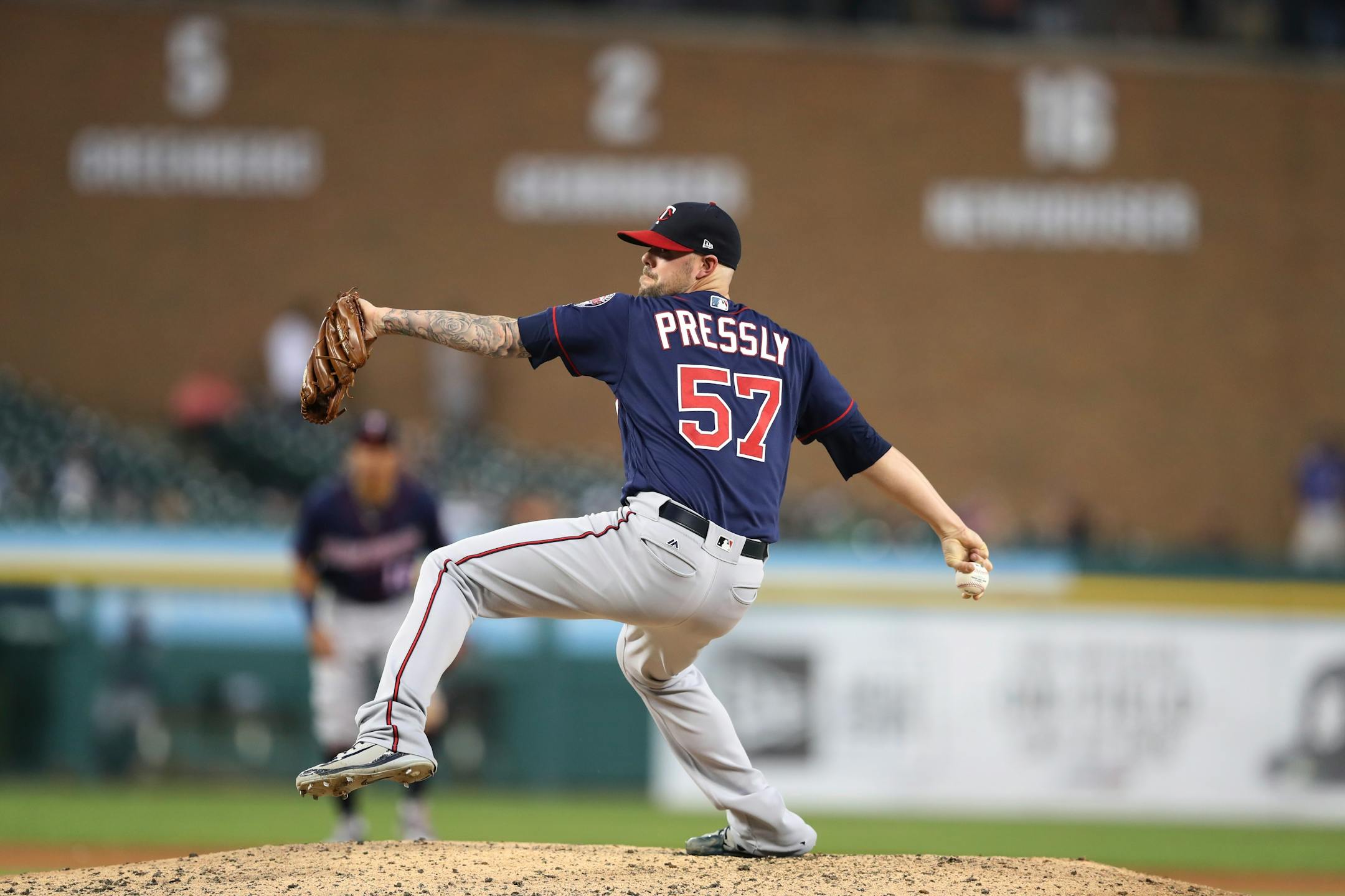 Trainer Tony Leo and manager Paul Molitor went out to check on Twins reliever Ryan Pressly on Wednesday, but he said the problem wasn't his arm and wasn't a big deal.