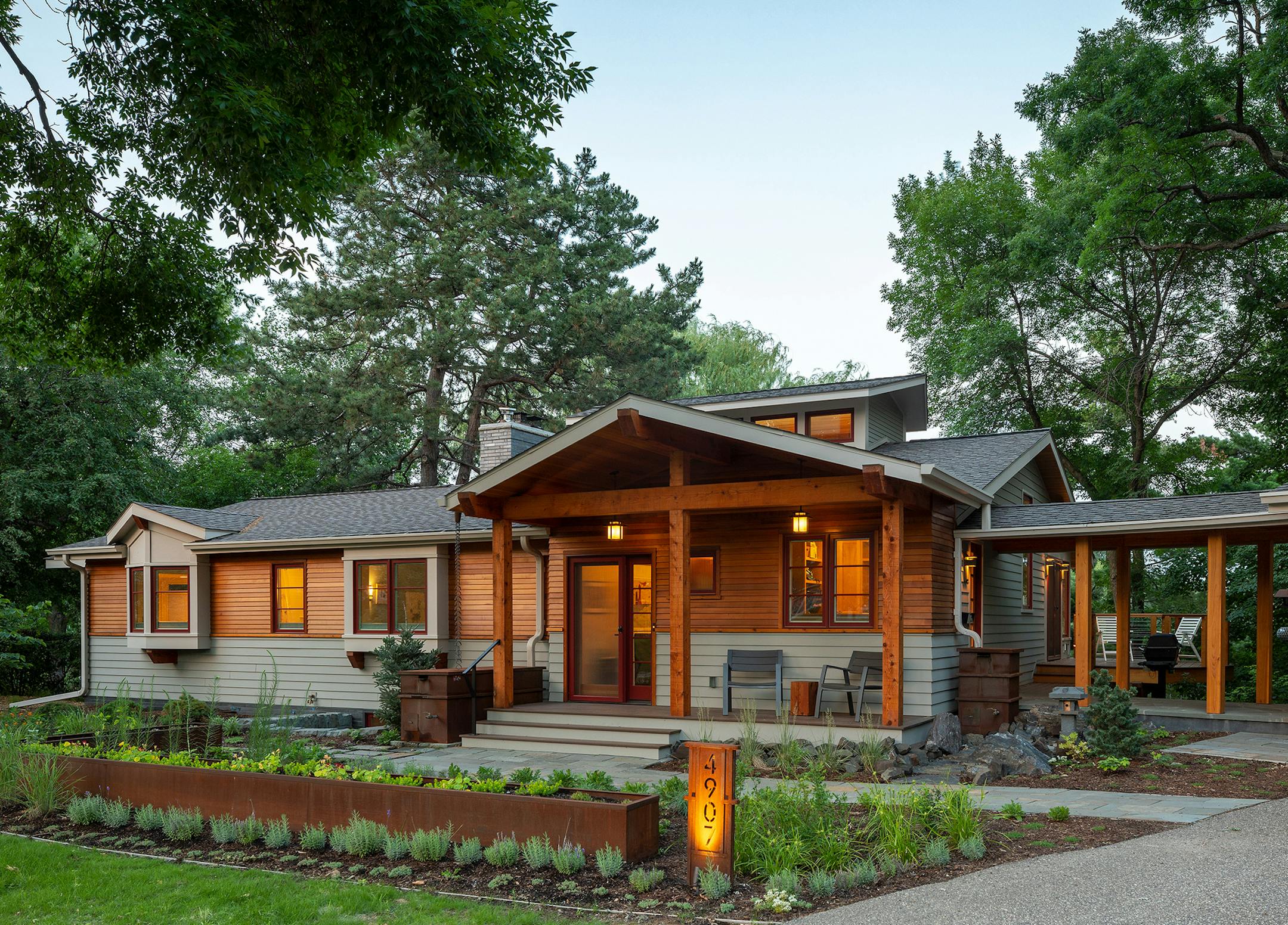 The couple remodeled a 1950s rambler to have an open floor plan and to be more energy efficient.