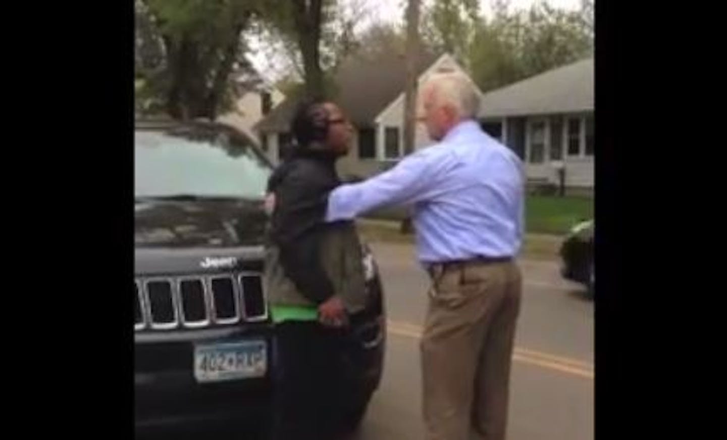 A video of an Edina police officer stopping and arresting a black man walking on a street around a construction area has gone viral on social media.