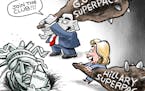 Sack cartoon: Super PACs