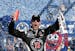Kevin Harvick celebrated in Victory Lane after winning a NASCAR Sprint Cup series auto race Sunday in Las Vegas.