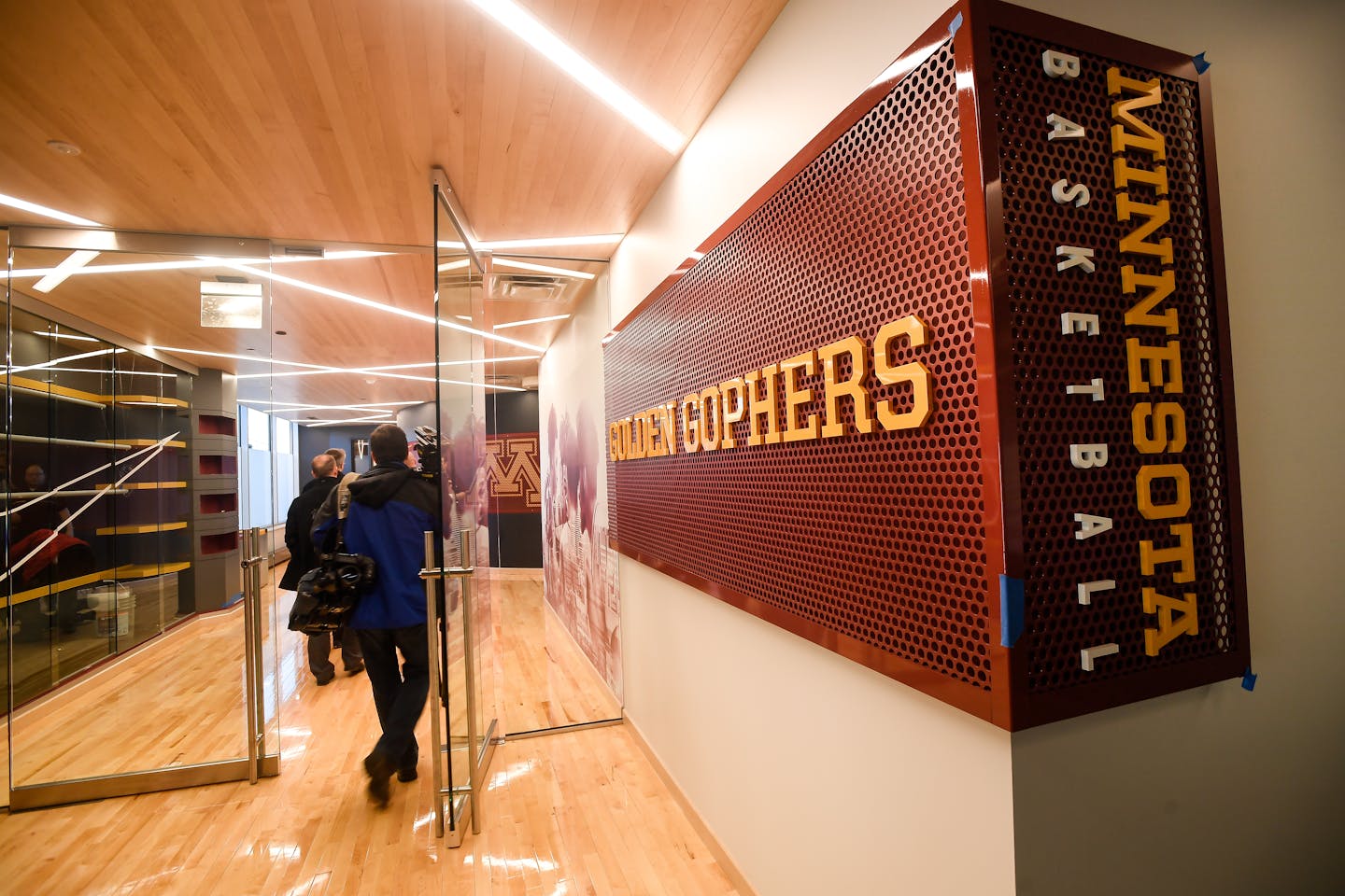 The entrance of the new Gophers Basketball Development Center.