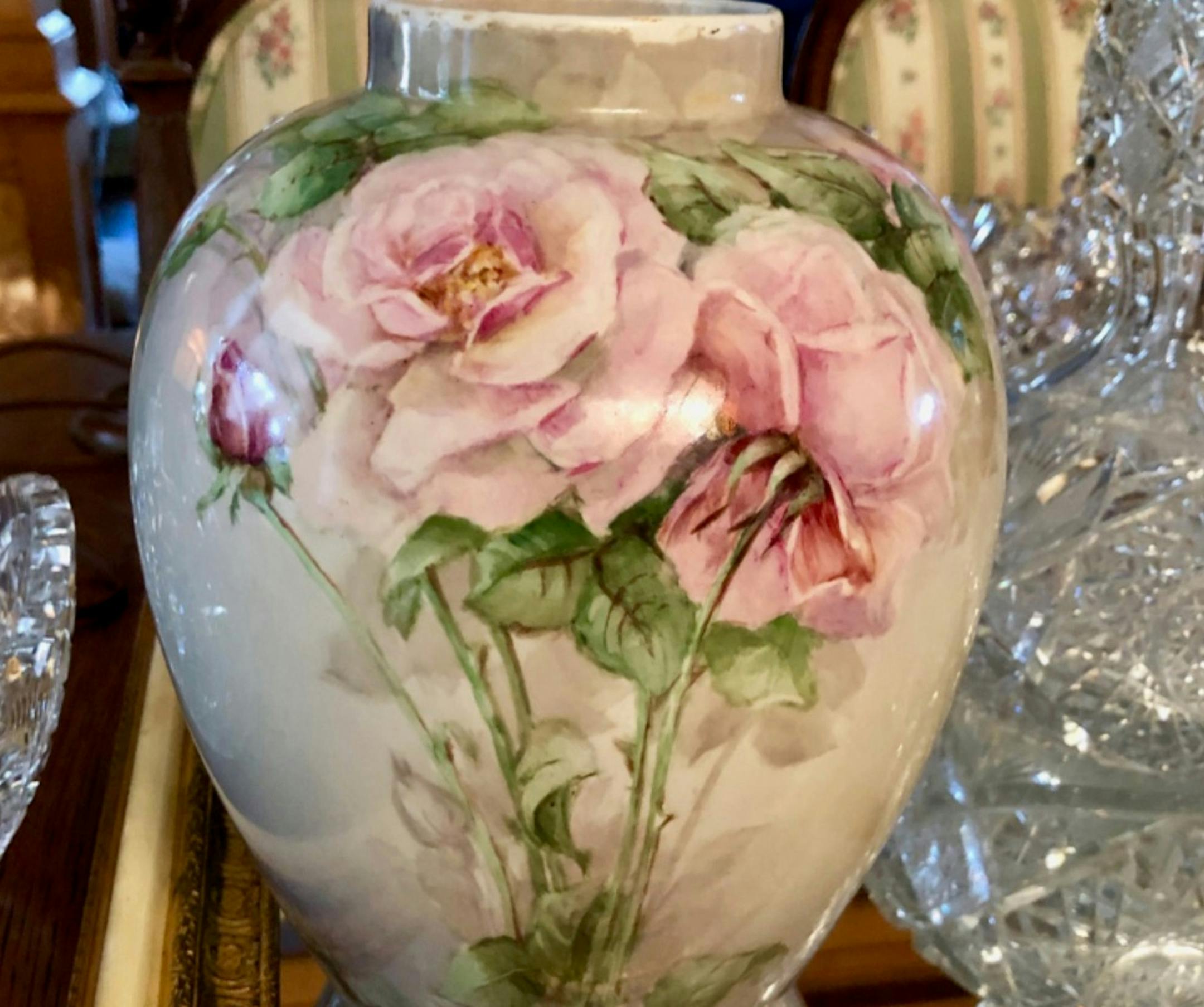Roses bloom on this lovely Willets Belleek vase, but who did the painting? (Handout/TNS)