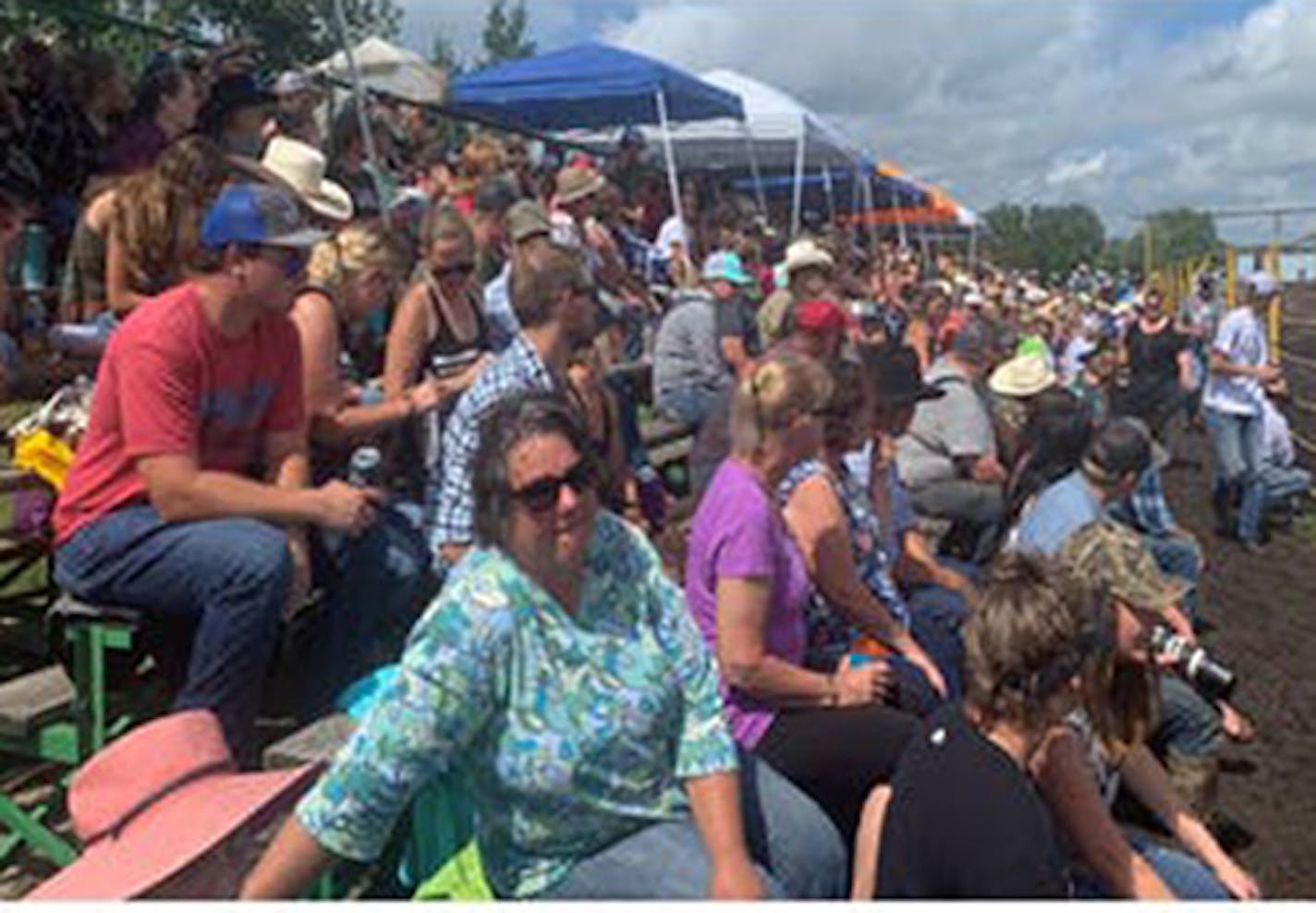 A photo provided by the Minnesota Attorney General's Office shows attendees at the North Star Stampede rodeo in Effie, Minn. on July 24.