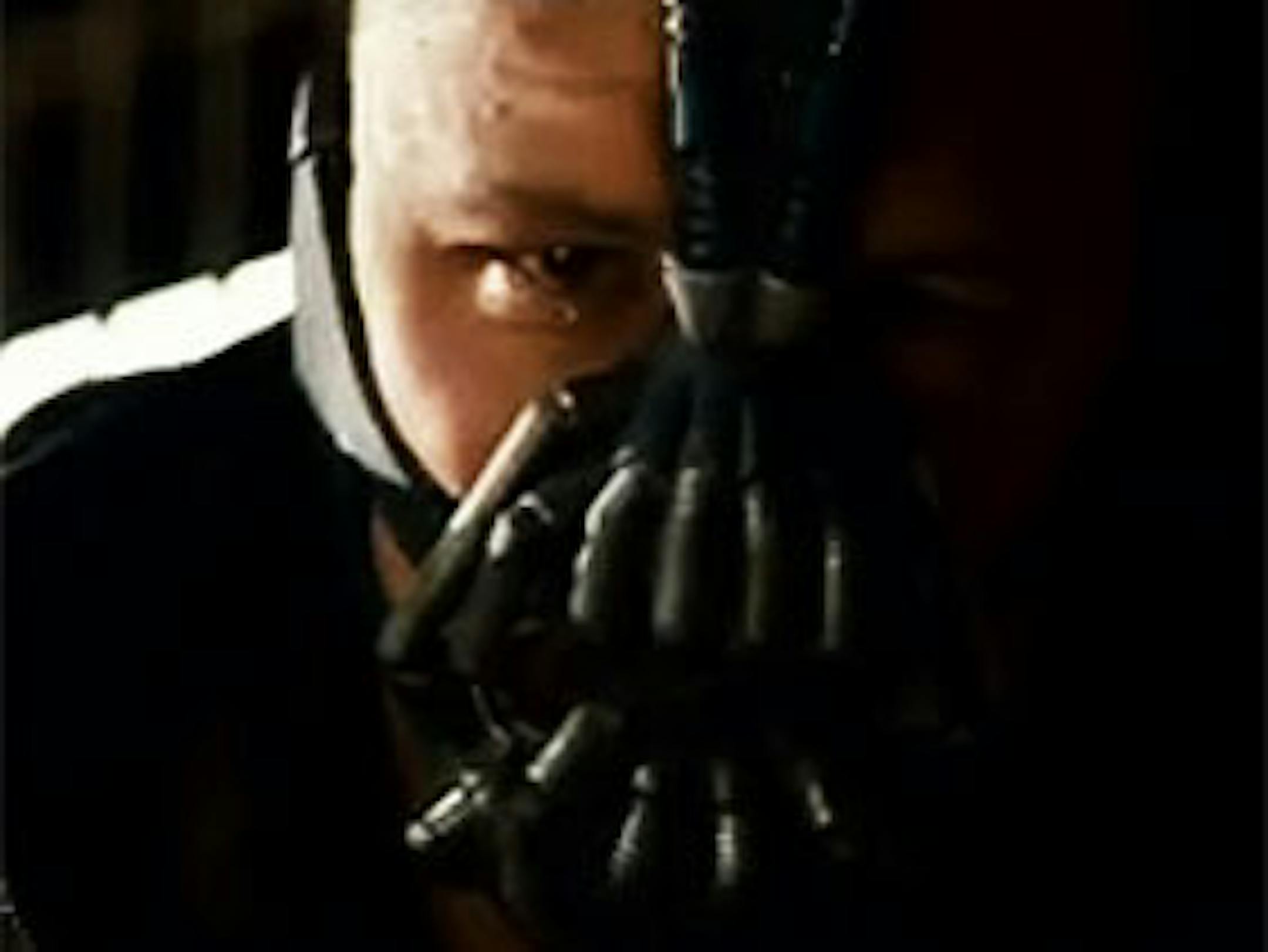 Tom Hardy as Bane in "The dark Knight Rises" trailer. Photo: Warner Bros.