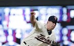 Trevor May pitched for the Twins against the Indians during the ninth inning Tuesday, after going 683 days between major league appearances.
