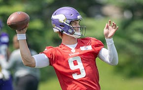 Vikings quarterback J.J. McCarthy wrapped up practice this week at the TCO Performance Center in Eagan, but his preparation for the coming season is f