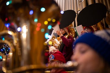 Local musicians gather for the annual tuba-only Christmas concert