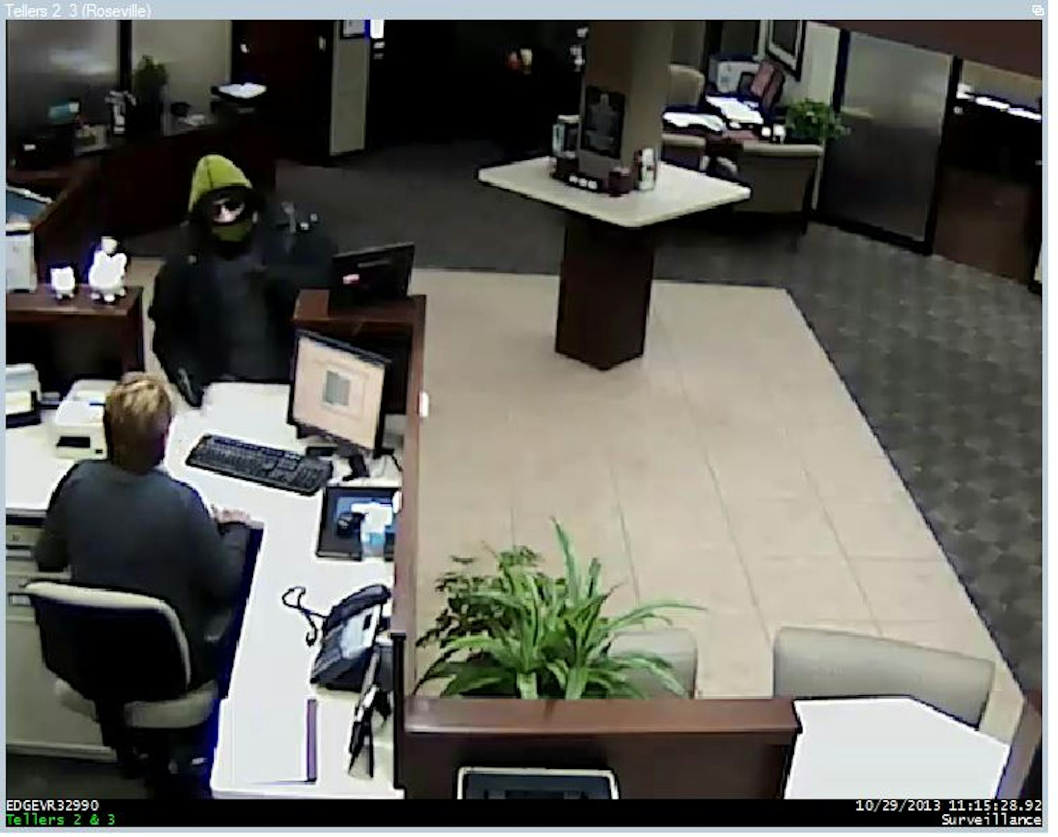 Suspect in Tuesday's bank robbery in Roseville.