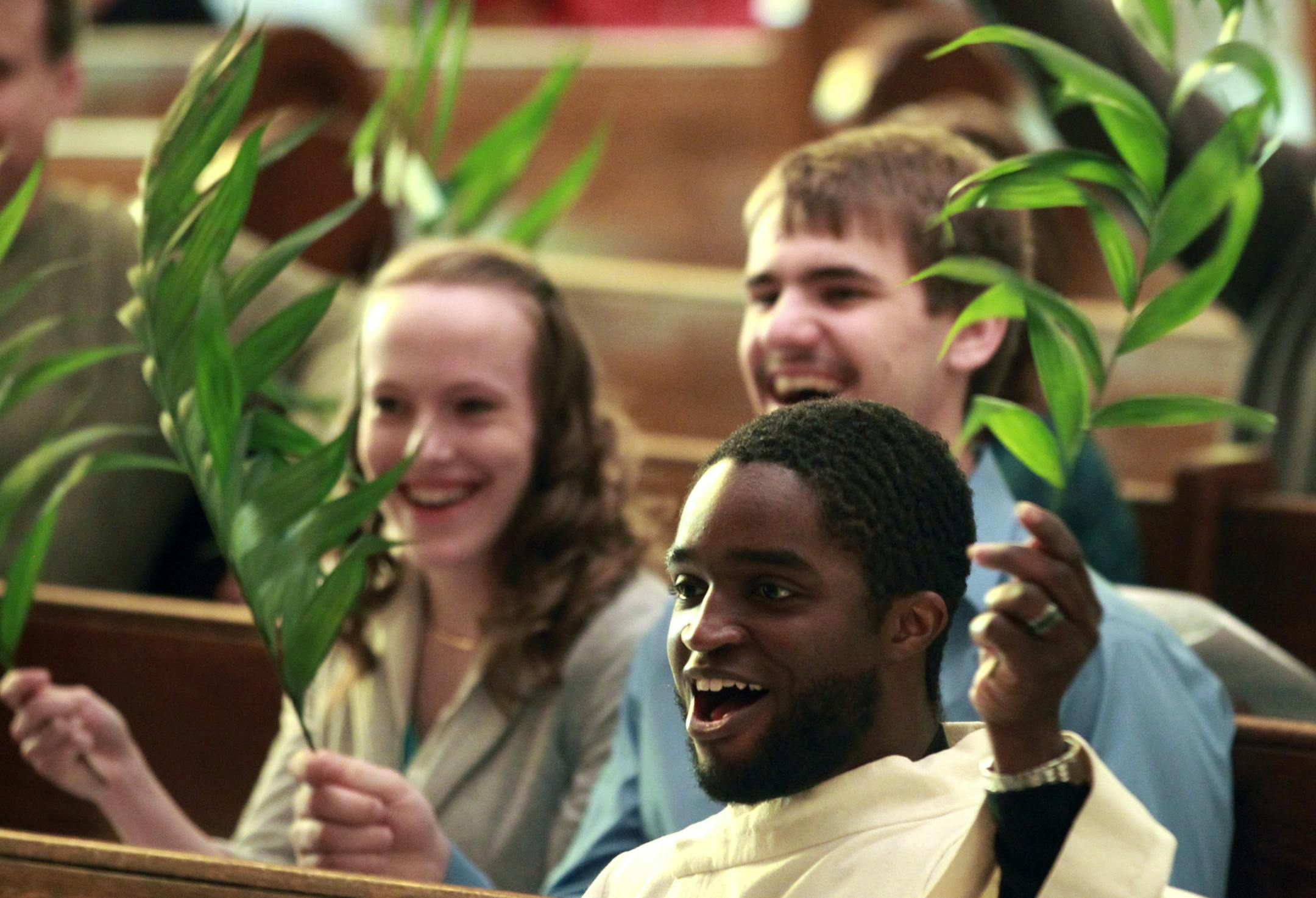 Elwyn Fraser, foreground, is a worship leader at Christ Lutheran Church on Capitol Hill. More than 20 percent of the St. Paul congregation is non-white.