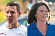 Republican Tyler Kistner, left, is challenging Rep. Angie Craig in Minnesota's Second District race.