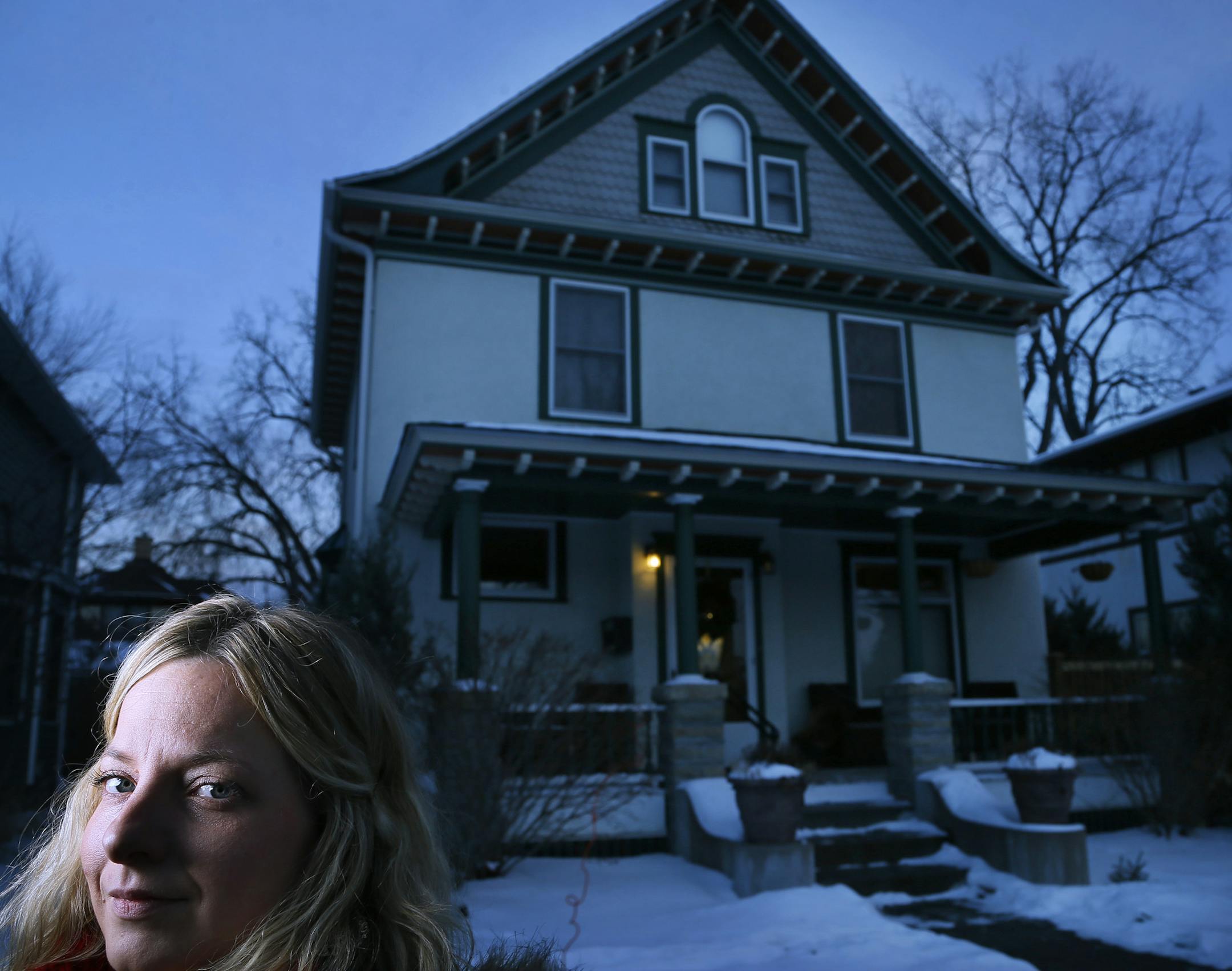 Jill Asfoor posed in front over home in the Highland area on the north side January 14, 2015 Minneapolis, MN.] Jerry Holt/ Jerry.Holt@Startribune.com