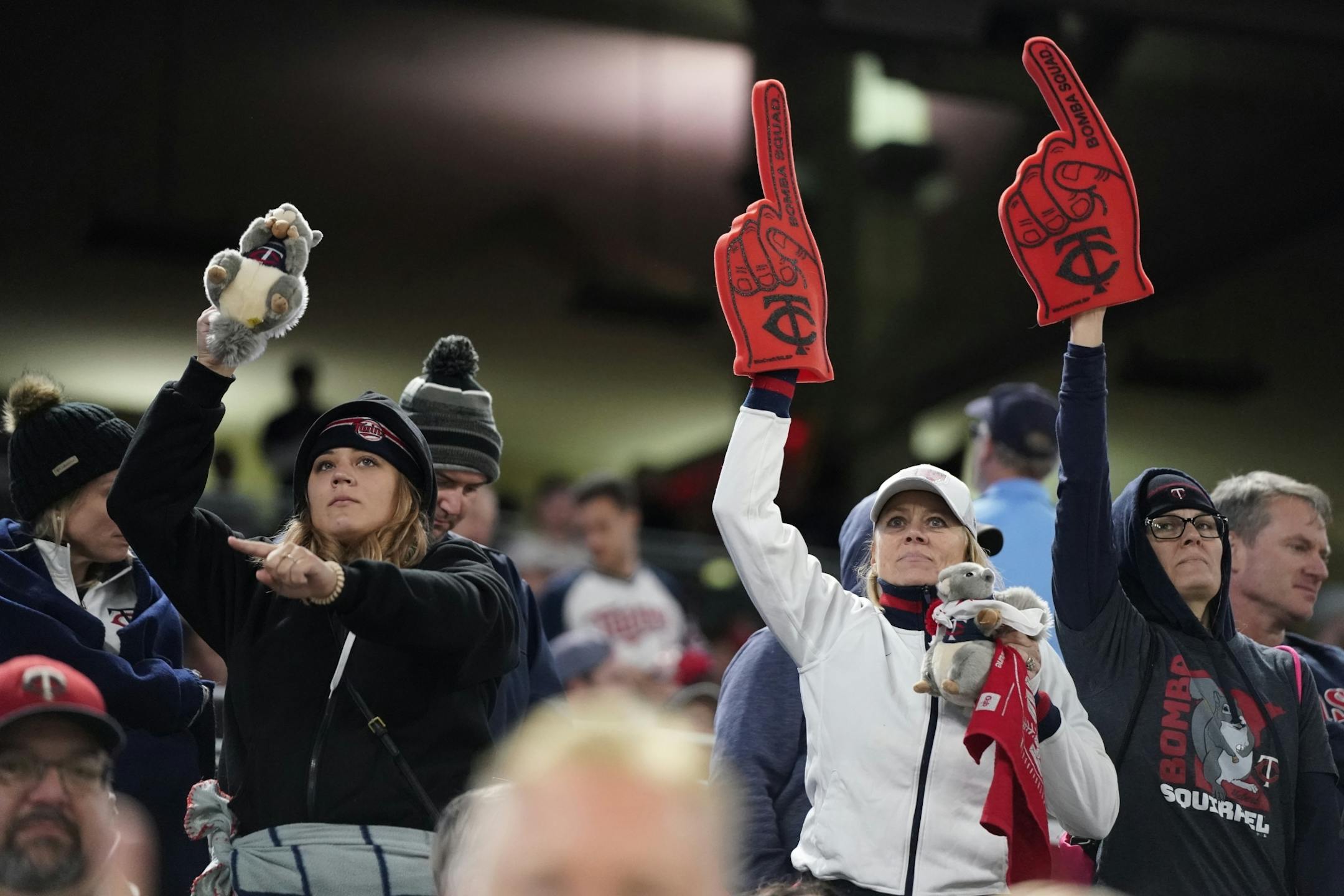 Twins fans held out hope for their team in the ninth innning.