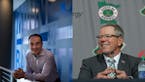 The new bosses of the Timberwolves and Wild -- Gersson Rosas, left, and Paul Fenton -- weren't able to make much of an impact in the opening days of N