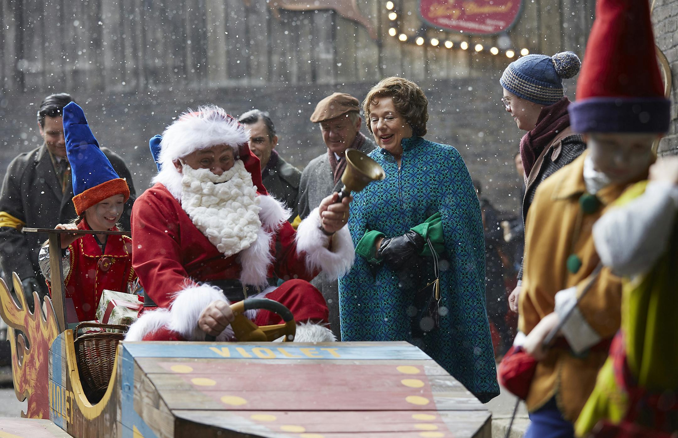Fred Buckle (CLIFF PARISI), Violet Buckle (ANNABELLE APSION), Reggie (DANIEL LAURIE) in "Call the Midwife Holiday Special."
credit: Neal Street Production/BBC