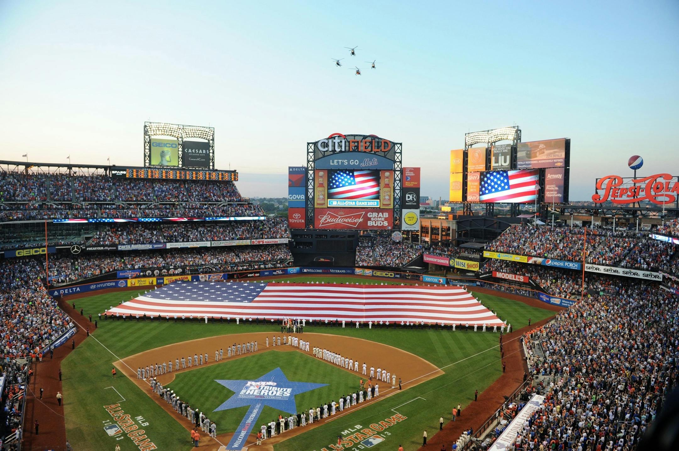 The opening ceremonies for the 2013 All-Star Game at Citi Field in New York on Tuesday, July 16, 2013.