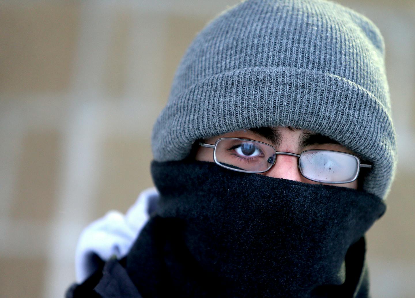 University of Minnesota freshman Mark Jimenez said, '' It's not that cold yet," as he walked four blocks to classes early Thursday, December 5, 2013, as temperatures dropped to single digits in Minneapolis.