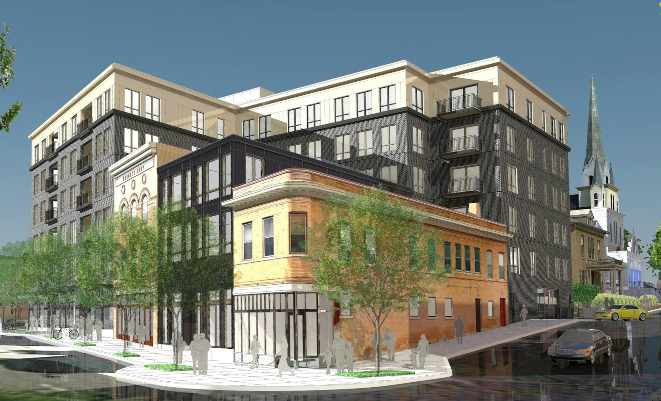 ESG Architects 112-116 Hennepin view of Nyes' new rendering. ORG XMIT: MIN1509111813380169