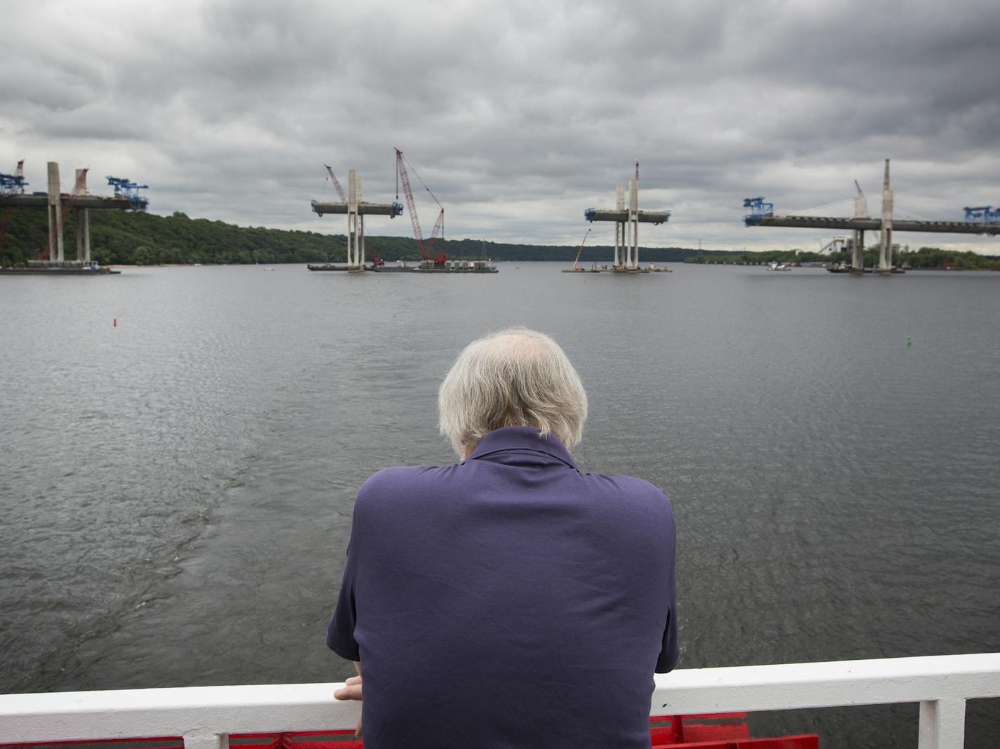 A boat tour is part of the MnDOT public relations campaign for the St. Croix Crossing bridge project. The soldout tour boat, run by St. Croix Boat and Packet, left from Stillwater on Wednesday, June 15, 2016.