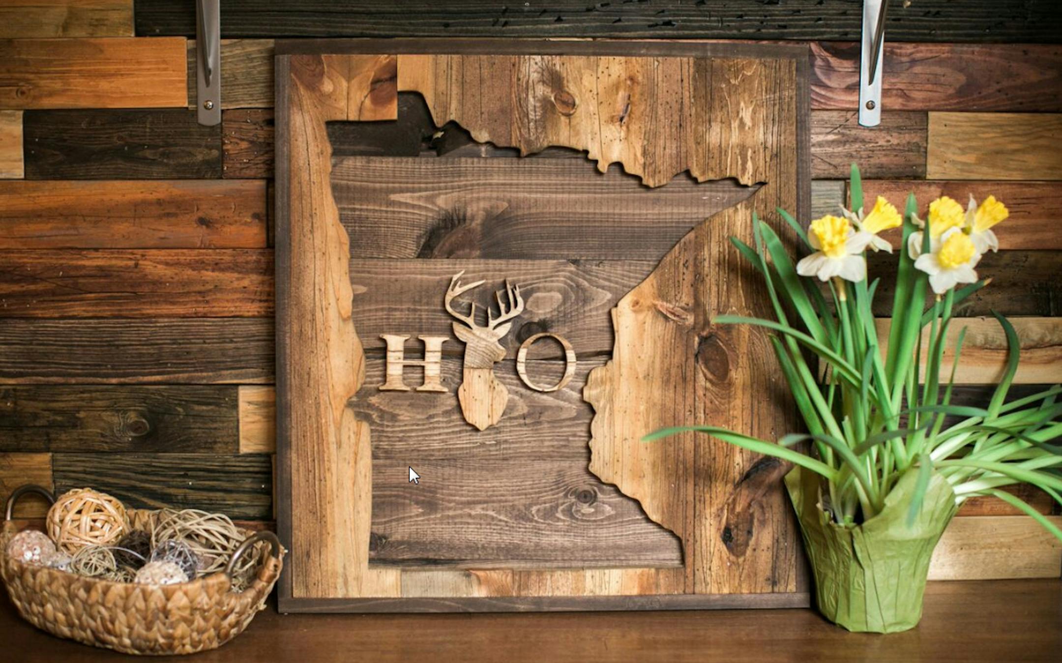 Wood decor from Hagen and Oates available at the Minneapolis Holiday Boutique. Provided photo