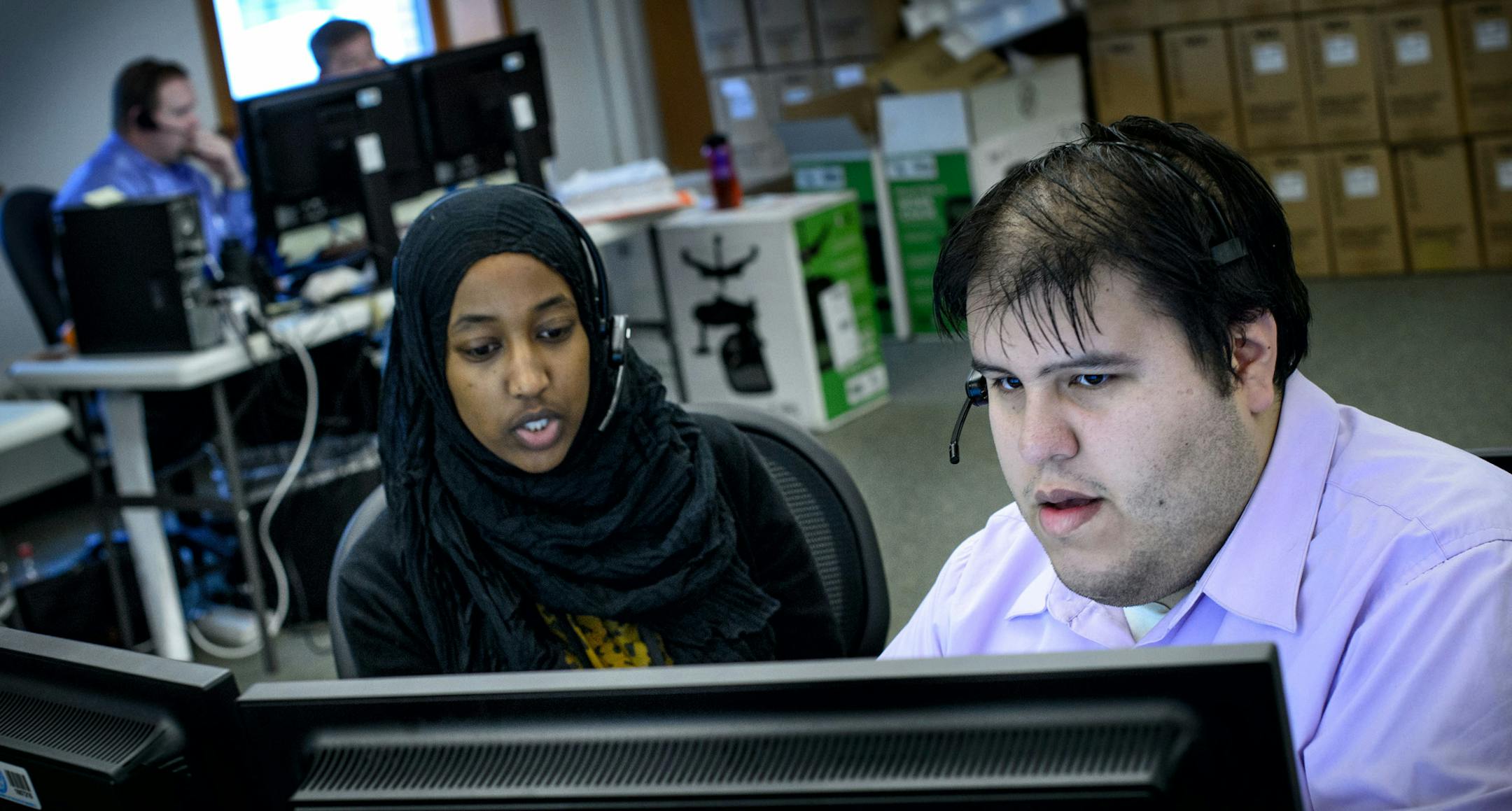 Don Ortega was hired last week to work in MNsure&#x2019;s call center and was trained in by Anquam Mahamoud that Wednesday.
