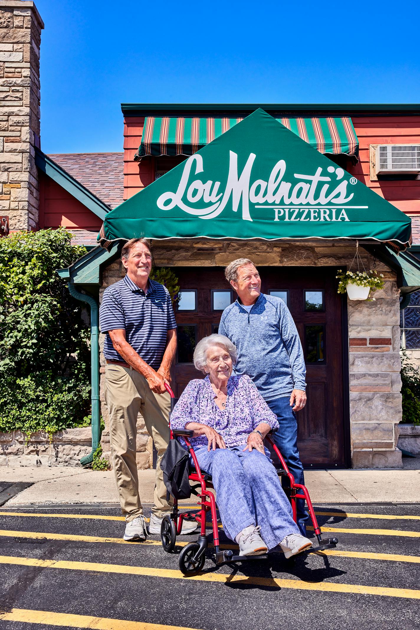 The Malnati family, from left, Rick, Jean and Marc, at the original Lou Malnati's in Lincolnwood, Ill. MUST CREDIT: Photo for The Washington Post by Jason Little