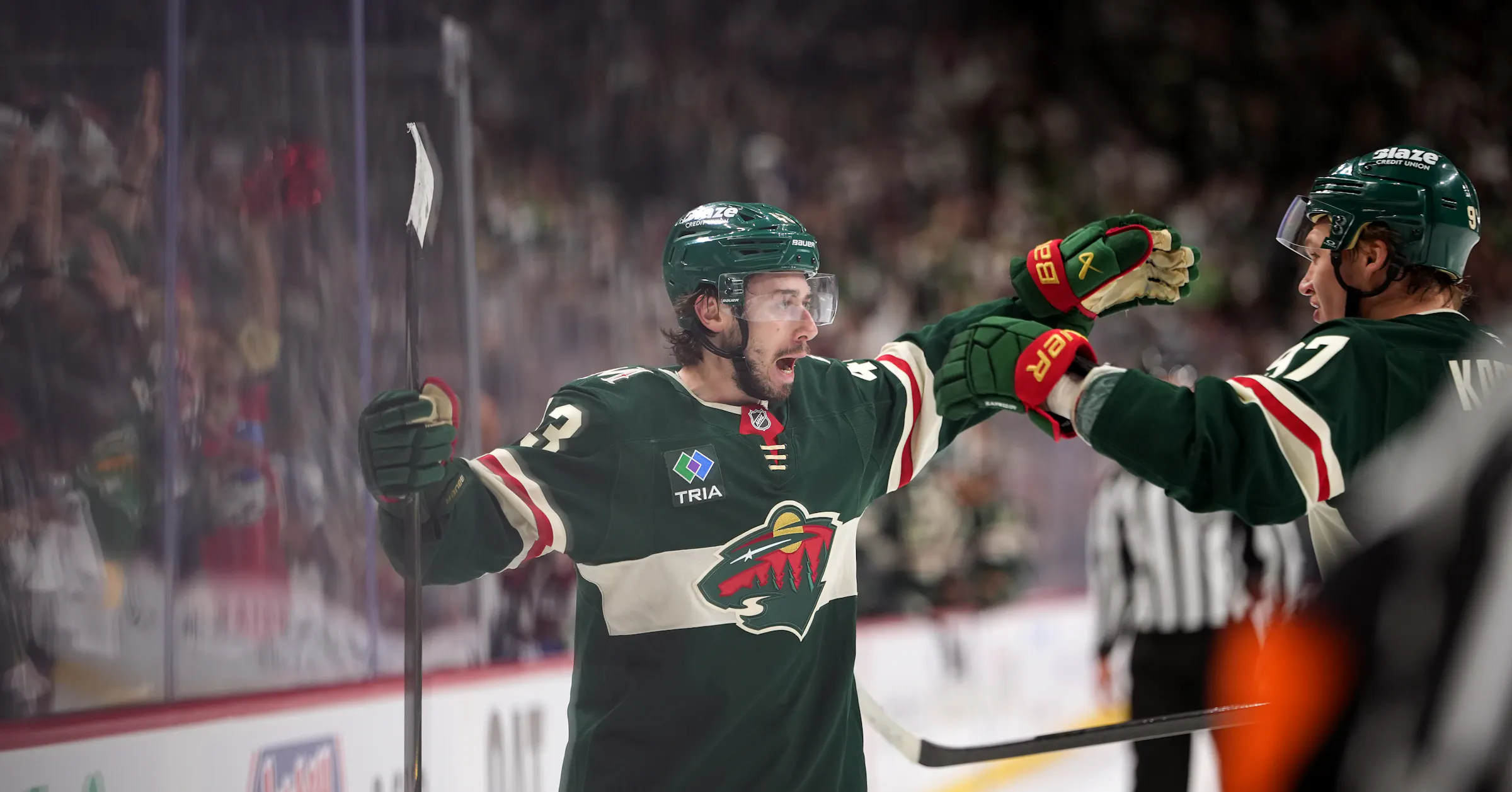 Live from Game 3: Wild take 2-0 first period lead over Avalanche on goals ...