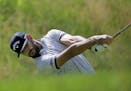 Erik Van Rooyen, of South Africa drives off the fourth tee during the third round of the PGA Championship golf tournament, Saturday, May 18, 2019, at 