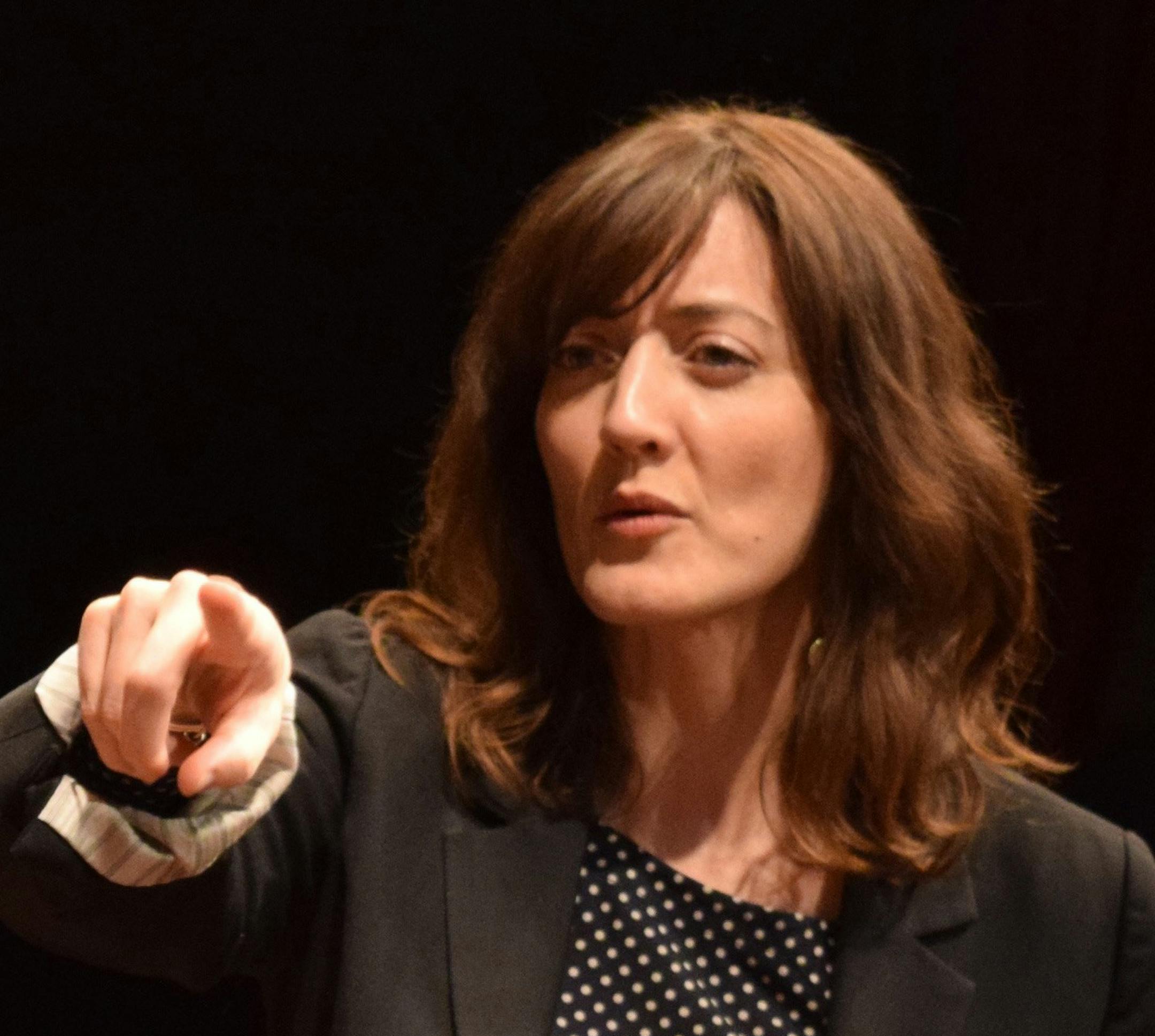 Christina Baldwin directing "Hand to God" at the Jungle Theatre.
