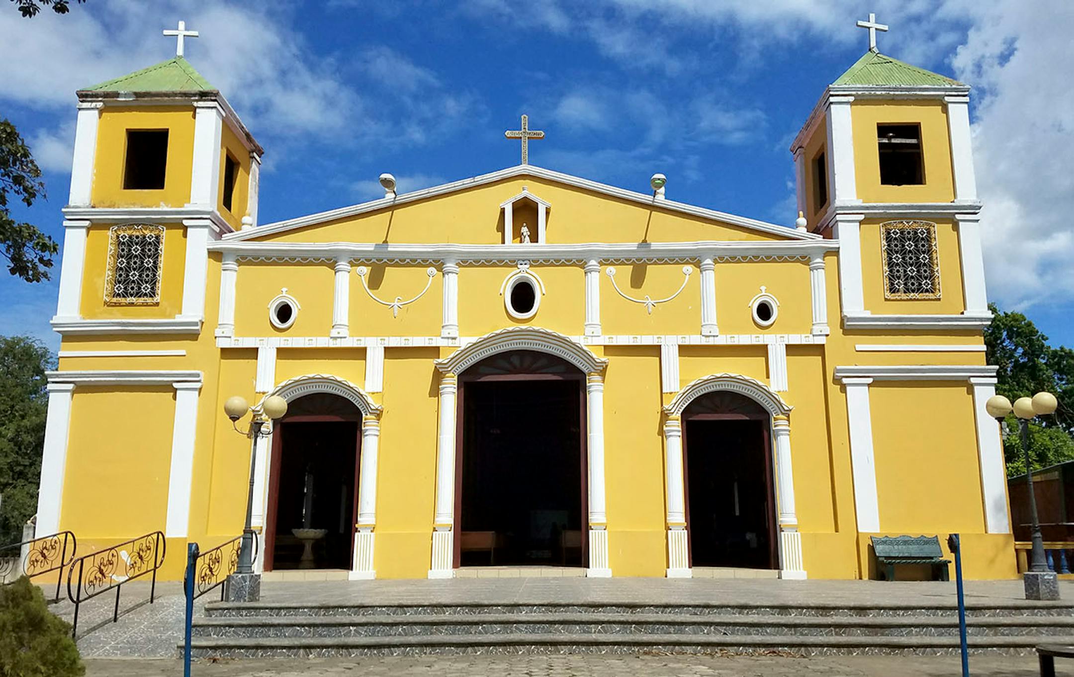 The Iglesia Santa Ana (church) in the port town of Moyogolpa, island of Ometepe, Nicaragua.