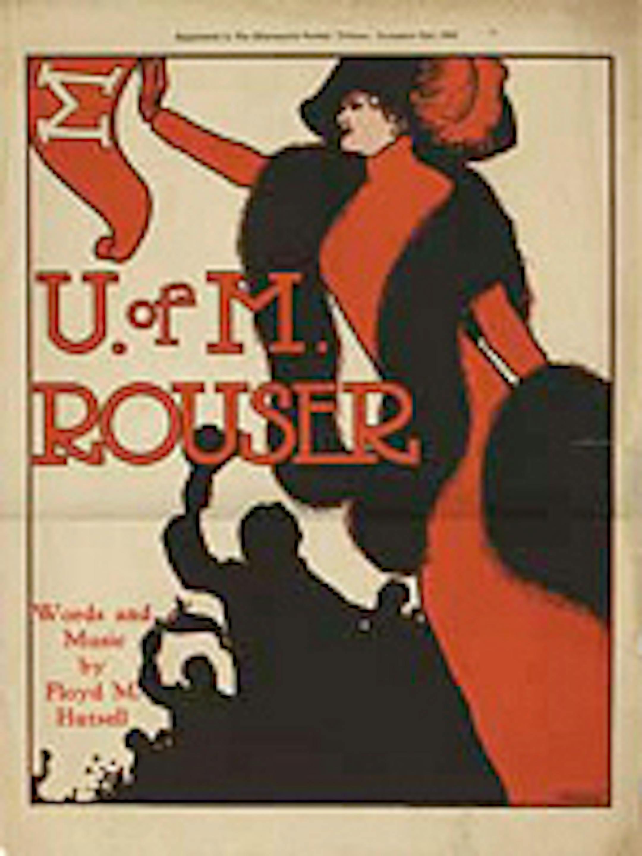 Sheet music for the University of Minnesota's new school song, "Minnesota, Hats Off to Thee," accompanied every copy of the Tribune distributed six days before the Michigan game in 1909.