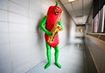 David Baumler, professor of molecular food safety microbiology at the U of M is an expert in chili peppers and foodborne pathogens. He sometines dress