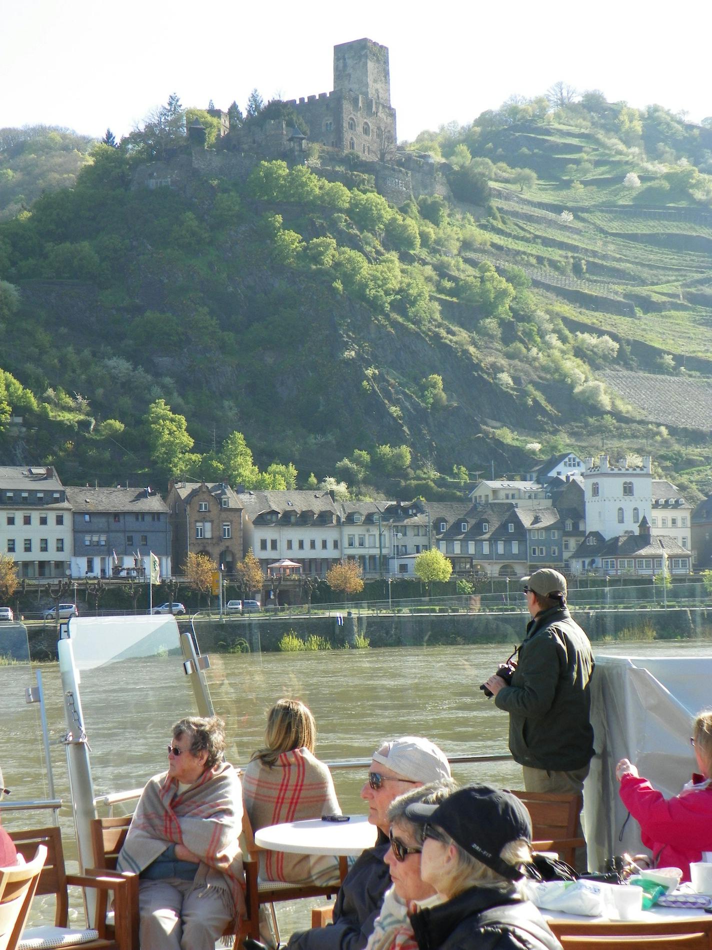 Cool weather in April kept many Viking passengers in the warmer, lower decks as they passed through the Middle Rhine.