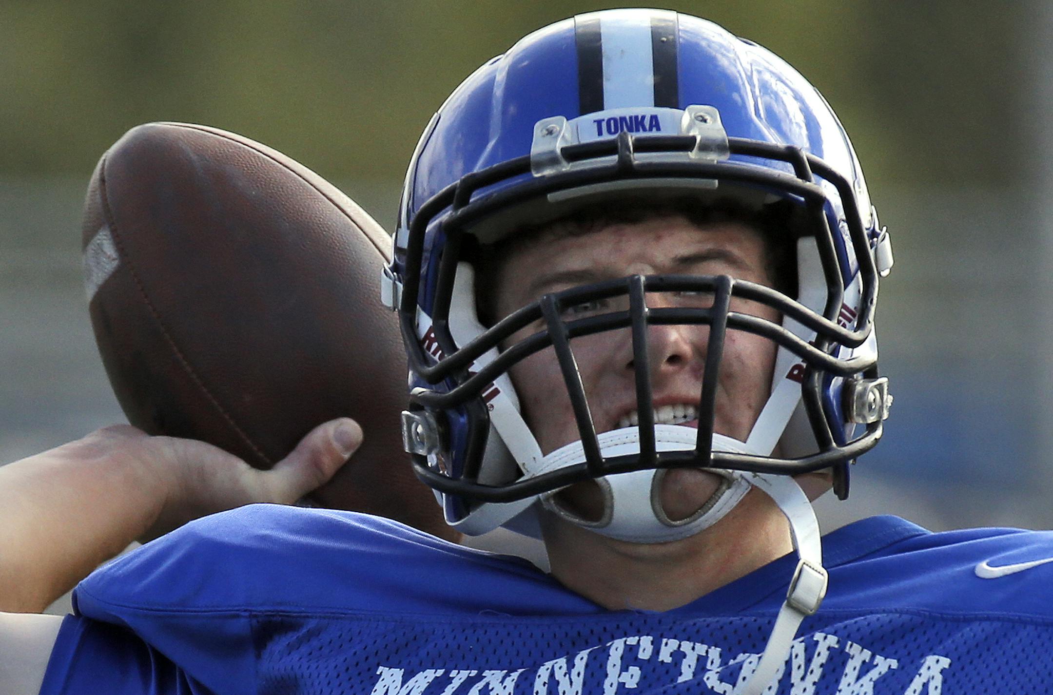 Minnetonka quarterback Nick Rooney wears suits to school to demonstrate his leadership. (MARLIN LEVISON/STARTRIBUNE(mlevison@startribune.com)